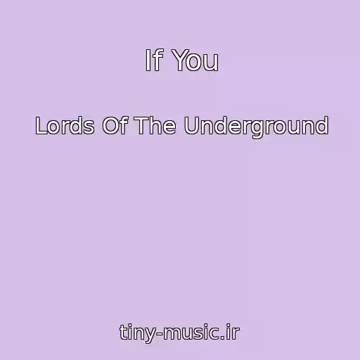 کاور آهنگ If You از Lords Of The Underground