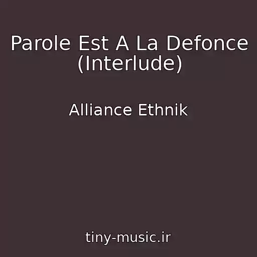 کاور آهنگ Parole Est A La Defonce (Interlude) از Alliance Ethnik