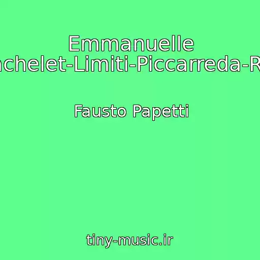 کاور آهنگ Emmanuelle (Bachelet-Limiti-Piccarreda-Roy) از Fausto Papetti