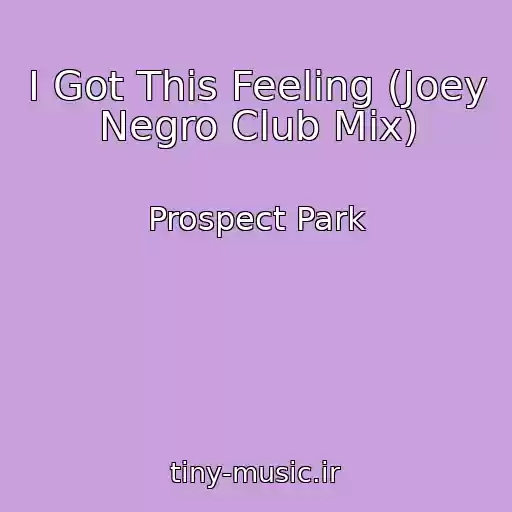کاور آهنگ I Got This Feeling (Joey Negro Club Mix) از Prospect Park