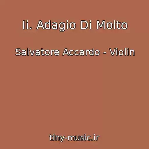 کاور آهنگ Ii. Adagio Di Molto از Salvatore Accardo - Violin