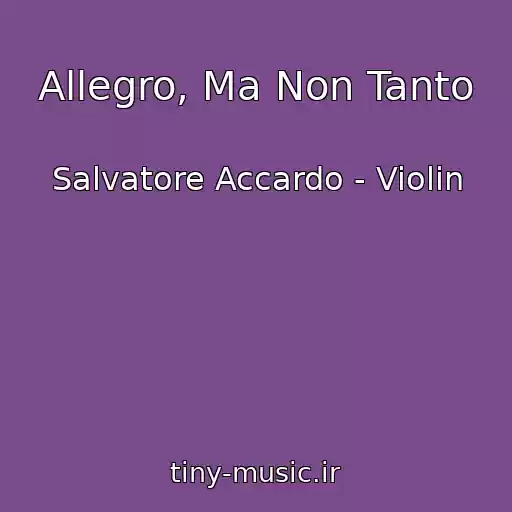 کاور آهنگ Allegro, Ma Non Tanto از Salvatore Accardo - Violin