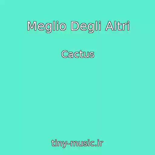 کاور آهنگ Meglio Degli Altri از Cactus
