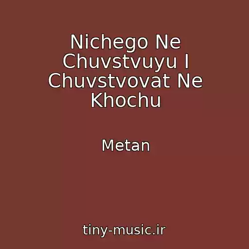 کاور آهنگ Nichego Ne Chuvstvuyu I Chuvstvovat Ne Khochu از Metan