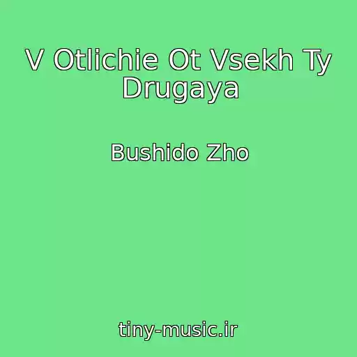 کاور آهنگ V Otlichie Ot Vsekh Ty Drugaya از Bushido Zho