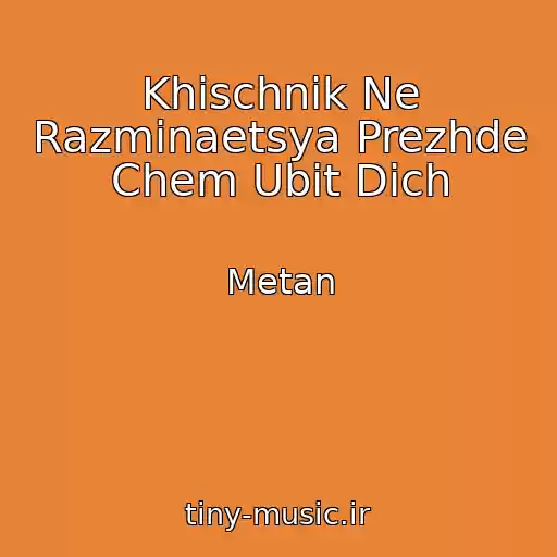 کاور آهنگ Khischnik Ne Razminaetsya Prezhde Chem Ubit Dich از Metan