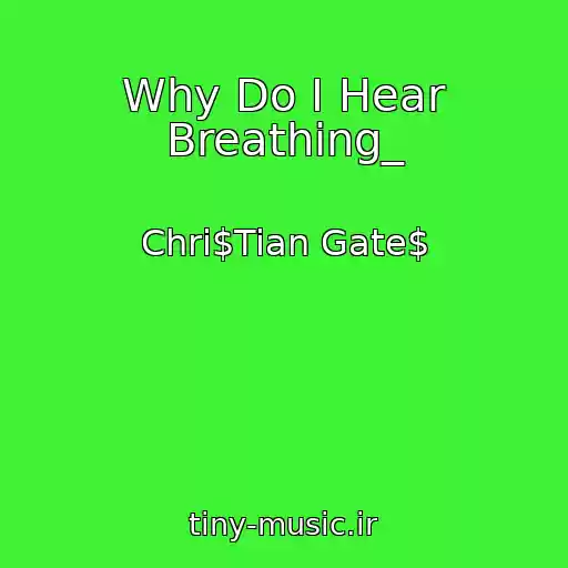 کاور آهنگ Why Do I Hear Breathing_ از Chri$Tian Gate$