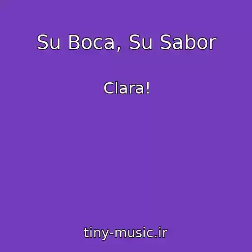 کاور آهنگ Su Boca, Su Sabor از Clara!