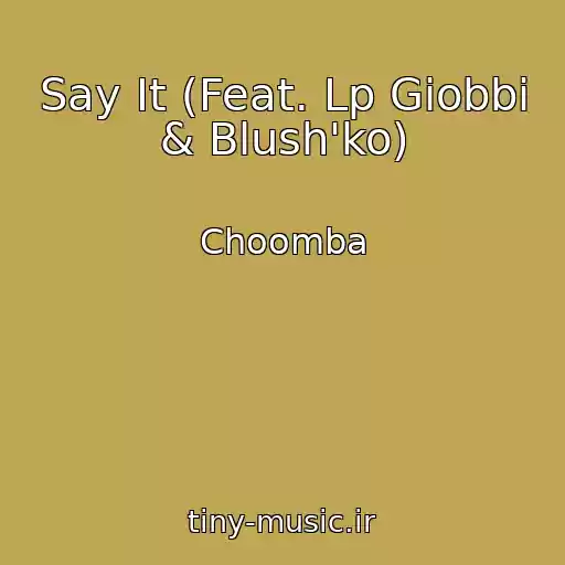 کاور آهنگ Say It (Feat. Lp Giobbi & Blush'ko) از Choomba