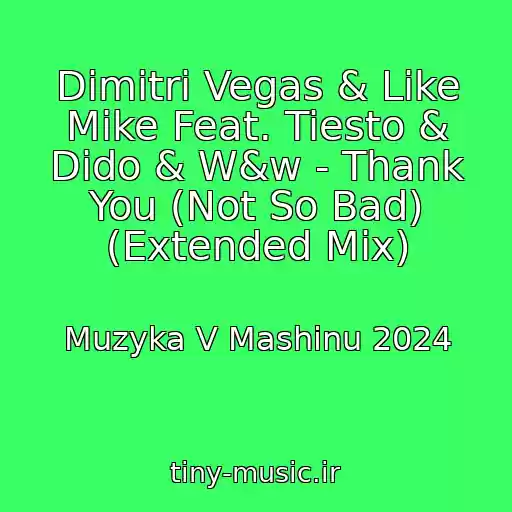 کاور آهنگ Dimitri Vegas & Like Mike Feat. Tiesto & Dido & W&w - Thank You (Not So Bad) (Extended Mix) از Muzyka V Mashinu 2024