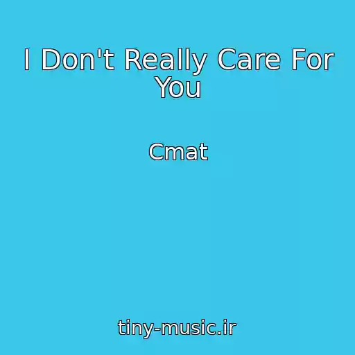 کاور آهنگ I Don't Really Care For You از Cmat
