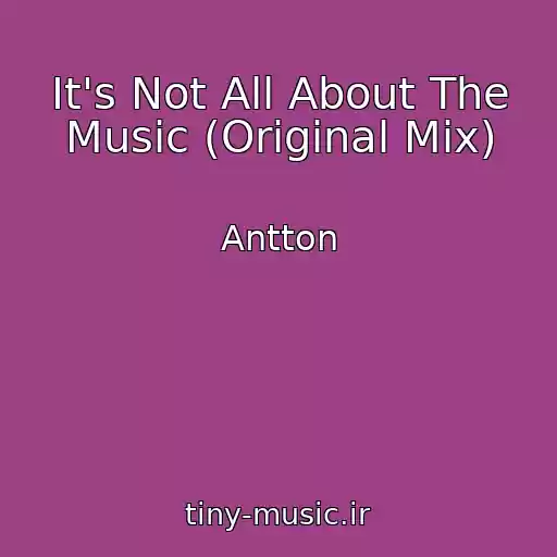 کاور آهنگ It's Not All About The Music (Original Mix) از Antton