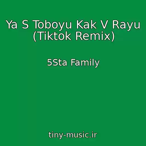 کاور آهنگ Ya S Toboyu Kak V Rayu (Tiktok Remix) از 5Sta Family