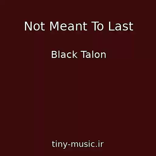 کاور آهنگ Not Meant To Last از Black Talon