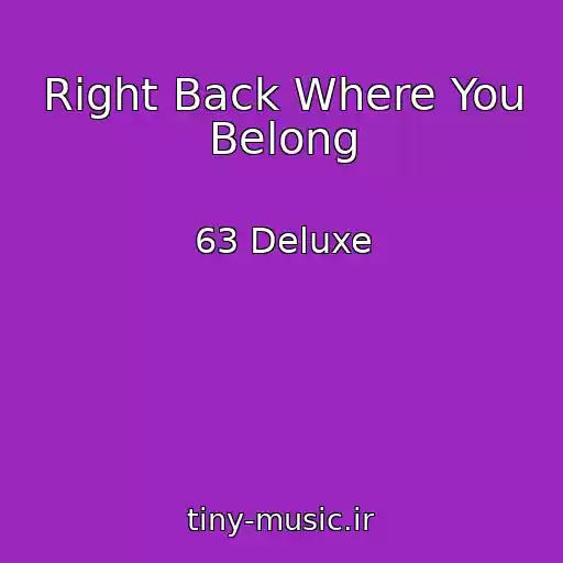 کاور آهنگ Right Back Where You Belong از 63 Deluxe