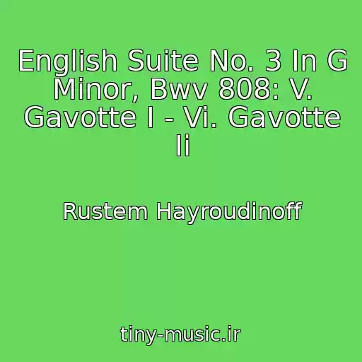 کاور آهنگ English Suite No. 3 In G Minor, Bwv 808: V. Gavotte I - Vi. Gavotte Ii از Rustem Hayroudinoff