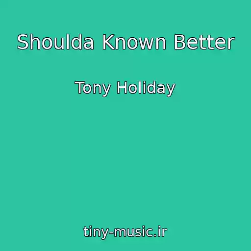 کاور آهنگ Shoulda Known Better از Tony Holiday