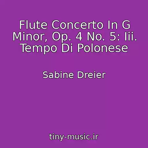 کاور آهنگ Flute Concerto In G Minor, Op. 4 No. 5: Iii. Tempo Di Polonese از Sabine Dreier