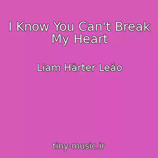 کاور آهنگ I Know You Can't Break My Heart از Liam Härter Leão