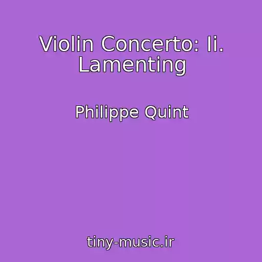 کاور آهنگ Violin Concerto: Ii. Lamenting از Philippe Quint