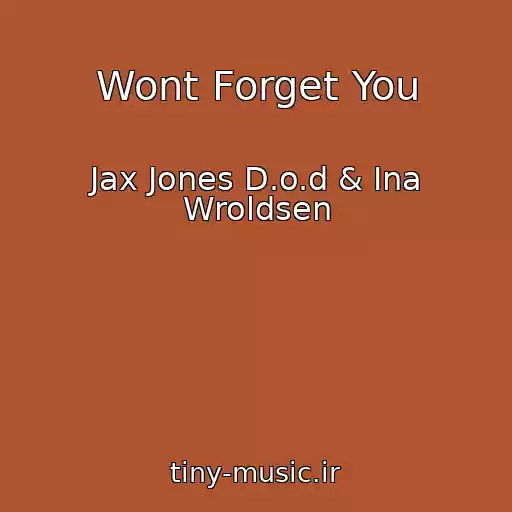 کاور آهنگ Wont Forget You از Jax Jones D.o.d & Ina Wroldsen