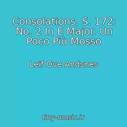 کاور آهنگ Consolations, S. 172: No. 2 In E Major. Un Poco Più Mosso از Leif Ove Andsnes