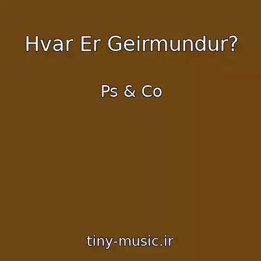 کاور آهنگ Hvar Er Geirmundur? از Ps & Co