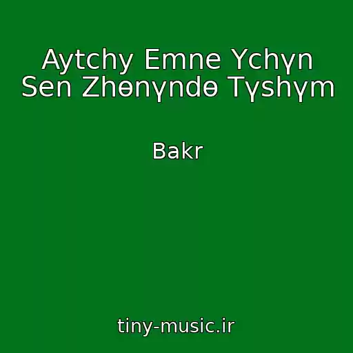 کاور آهنگ Aytchy Emne Үchүn Sen Zhөnүndө Tүshүm از Bakr