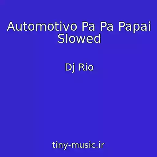 کاور آهنگ Automotivo Pa Pa Papai Slowed از Dj Rio