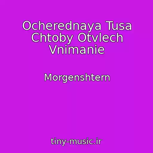 کاور آهنگ Ocherednaya Tusa Chtoby Otvlech Vnimanie از Morgenshtern
