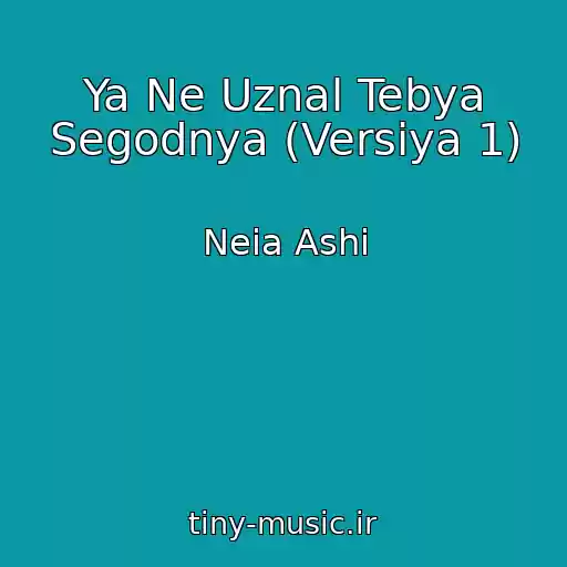 کاور آهنگ Ya Ne Uznal Tebya Segodnya (Versiya 1) از Neia Ashi