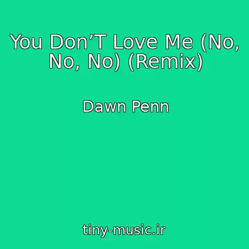 کاور آهنگ You Don’T Love Me (No, No, No) (Remix) از Dawn Penn