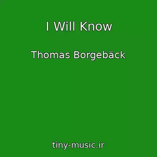 کاور آهنگ I Will Know از Thomas Borgebäck