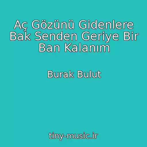 کاور آهنگ Aç Gözünü Gidenlere Bak Senden Geriye Bir Ban Kalanım از Burak Bulut