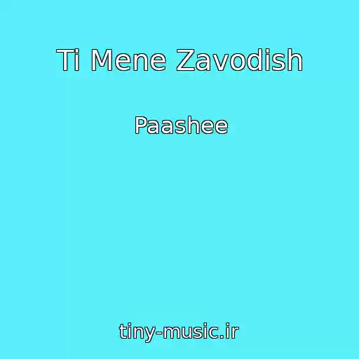 کاور آهنگ Ti Mene Zavodish از Paashee