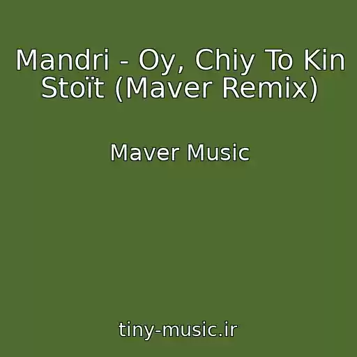 کاور آهنگ Mandri - Oy, Chiy To Kіn Stoїt (Maver Remix) از Maver Music