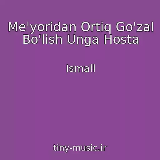 کاور آهنگ Me'yoridan Ortiq Go'zal Bo'lish Unga Hosta از Ismail
