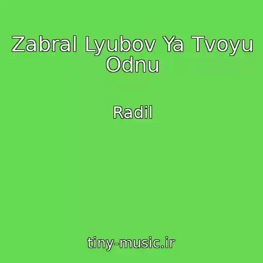 کاور آهنگ Zabral Lyubov Ya Tvoyu Odnu از Radil