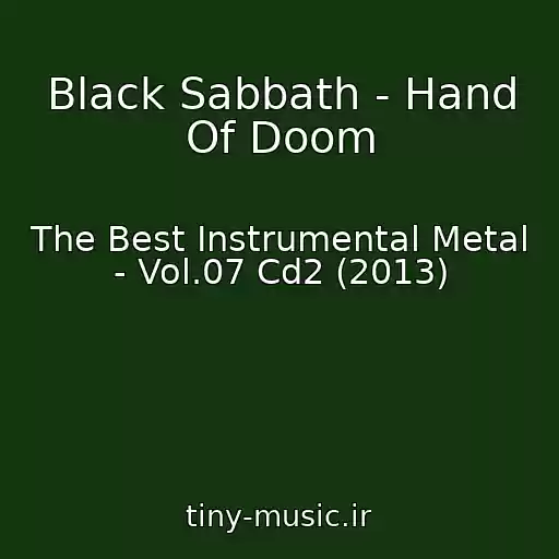کاور آهنگ Black Sabbath - Hand Of Doom از The Best Instrumental Metal - Vol.07 Cd2 (2013)