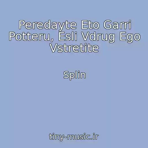 کاور آهنگ Peredayte Eto Garri Potteru, Esli Vdrug Ego Vstretite از Splin