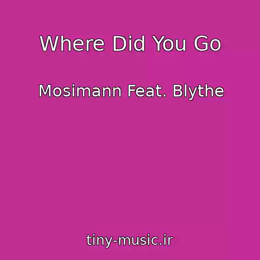 کاور آهنگ Where Did You Go از Mosimann Feat. Blythe