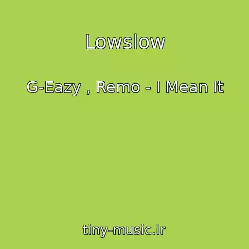 کاور آهنگ Lowslow از G-Eazy , Remo - I Mean It