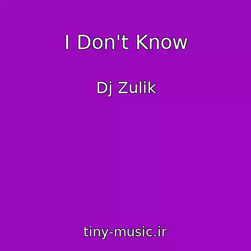 کاور آهنگ I Don't Know از Dj Zulik
