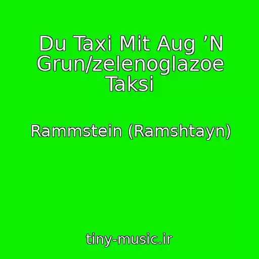 کاور آهنگ Du Taxi Mit Aug ’N Grun/zelenoglazoe Taksi از Rammstein (Ramshtayn)