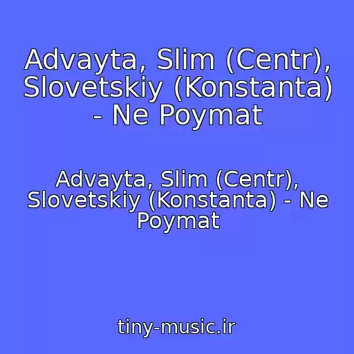 کاور آهنگ Advayta, Slim (Centr), Slovetskiy (Konstanta) - Ne Poymat از Advayta, Slim (Centr), Slovetskiy (Konstanta) - Ne Poymat