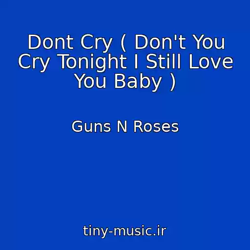 کاور آهنگ Dont Cry ( Don't You Cry Tonight I Still Love You Baby ) از Guns N Roses
