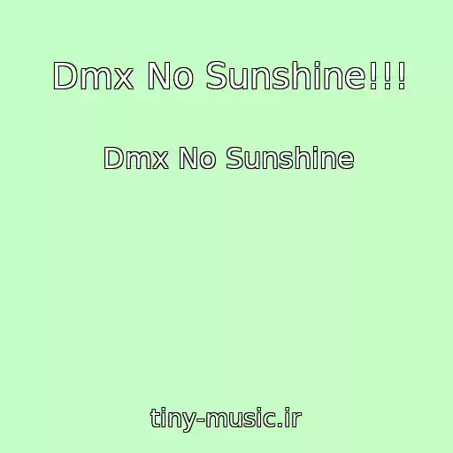 کاور آهنگ Dmx No Sunshine!!! از Dmx No Sunshine