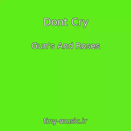 کاور آهنگ Dont Cry از Gun's And Roses