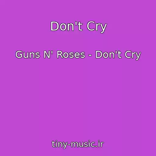 کاور آهنگ Don't Cry از Guns N' Roses - Don't Cry