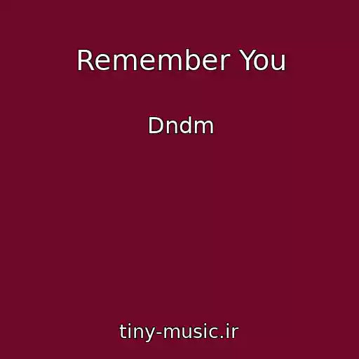 کاور آهنگ Remember You از Dndm